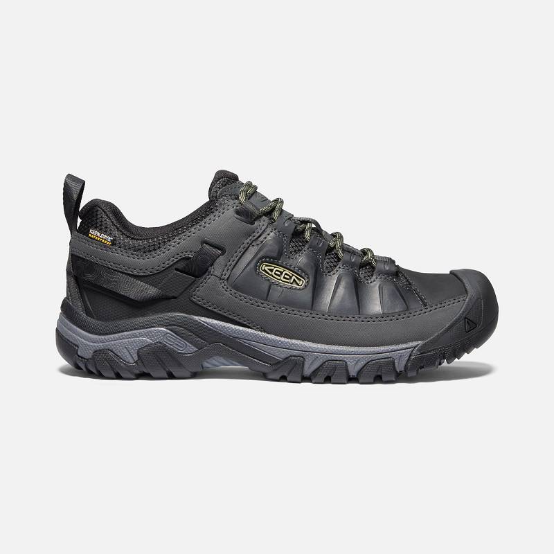 Keen Targhee III Waterproof Wanderschuhe Herren DE-97564 Black/Olive Drab - Keen Herrenschuhe Schwar